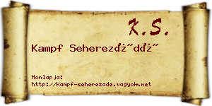 Kampf Seherezádé névjegykártya